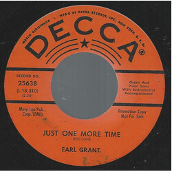 Earl Grant Just One More Time USED VINYL 7INCH PROMO