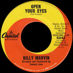 Billy Marvin Open Your Eyes USED VINYL 7INCH 45 RPM SINGLE
