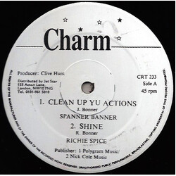 Spanner Banner / Richie Spice / Major Christie / Daddy Chris / Junior Ruff Clean Up Yu Action / Shine / Love Me / All Night Long USED VINYL 12INCH 45 