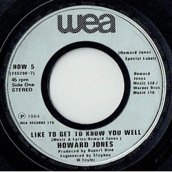 Howard Jones Like To Get To Know You Well USED VINYL 7INCH SINGLE 45 RPM