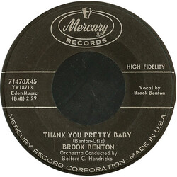 Brook Benton Thank You Pretty Baby / With All Of My Heart USED VINYL 7"