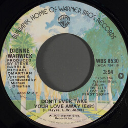 Dionne Warwick Don't Ever Take Your Love Away USED VINYL 7INCH 45 RPM STEREO