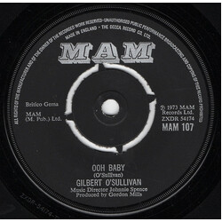 Gilbert O'Sullivan Ooh Baby USED VINYL 7INCH 45 RPM SINGLE