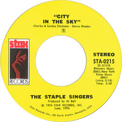 The Staple Singers City In The Sky / That's What Friends Are For USED VINYL 7INCH 45 RPM STYRENE