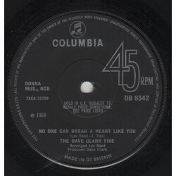 The Dave Clark Five No One Can Break A Heart Like You USED VINYL 7INCH 45 RPM SINGLE