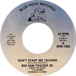 Big Sam Frazier Jr. Sings The Blues USED VINYL 7INCH 45 RPM SINGLE