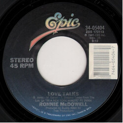Ronnie McDowell Love Talks / She Lays Me Down USED VINYL 7INCH 45 RPM SINGLE STYRENE