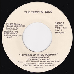 The Temptations Love On My Mind Tonight USED VINYL 7INCH 45 RPM SINGLE PROMO