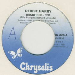 Deborah Harry Backfired USED VINYL 7INCH 45 RPM SINGLE