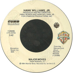 Hank Williams Jr. Major Moves / Mr. Lincoln VINYL 7" USED