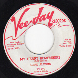 Gene Allison My Heart Remembers / Have Faith USED VINYL 7INCH 45 RPM PROMO