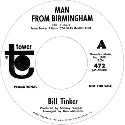 Bill Tinker Man From Birmingham / An Everyday Thing USED VINYL 7INCH PROMO