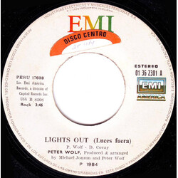 Peter Wolf Lights Out / Poor Girl's Heart USED VINYL 7INCH 45 RPM SINGLE