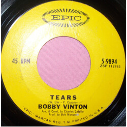 Bobby Vinton Tears / Go Away Pain VINYL 7" USED