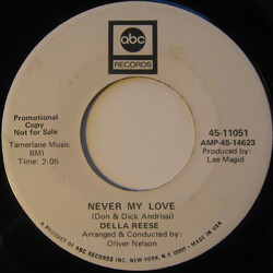 Della Reese Never My Love USED VINYL 7INCH 45 RPM PROMO