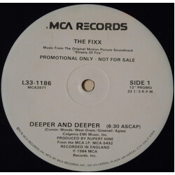 The Fixx Deeper And Deeper USED VINYL 12INCH 33 S RPM PROMO
