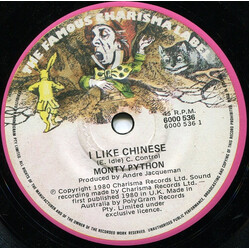Monty Python I Like Chinese / I Bet You They Won't Play This Song On The Radio USED VINYL 7INCH 45 RPM