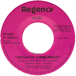 Diesel (5) Sausalito Summernight USED VINYL 7INCH 45 RPM SINGLE PROMO