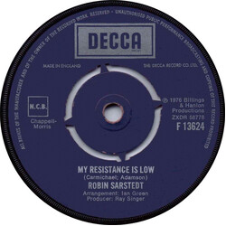 Robin Sarstedt My Resistance Is Low USED VINYL 7INCH