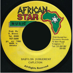 Capleton Babylon Judgement USED VINYL 7INCH 45 RPM