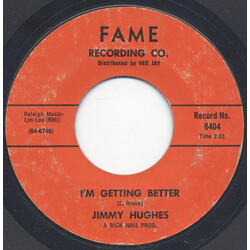 Jimmy Hughes I'm Getting Better / I Want Justice USED VINYL 7INCH 45 RPM STYRENE