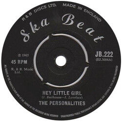 The Personalities (5) Hey Little Girl / Teardrops USED VINYL 7INCH 45 RPM SINGLE
