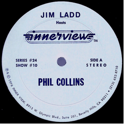 Phil Collins Jim Ladd Hosts Innerview: Phil Collins VINYL LP - Stereo Transcription