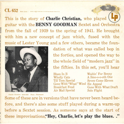 Benny Goodman And His Orchestra Benny Goodman Sextet Charlie Christian With The Benny Goodman Sextet And Orchestra VINYL LP - Compilation Mono Repress
