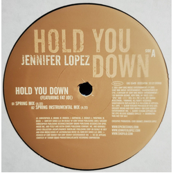 Jennifer Lopez Hold You Down VINYL 12" - 33 ⅓ RPM Promo