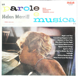 Helen Merrill Parole E Musica VINYL LP - Promo