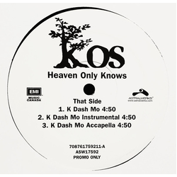 K-Os Heaven Only Knows VINYL 12" - 33 ⅓ RPM Promo