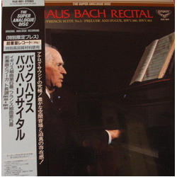 Wilhelm Backhaus Bach Recital VINYL LP Japan