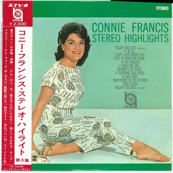 Connie Francis Stereo Highlights VINYL LP - Compilation Stereo