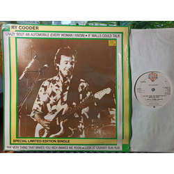 Ry Cooder Crazy 'Bout An Automobile (Every Woman I Know) VINYL 12" - 45 RPM Limited Edition