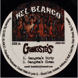 Nel Blanco Gangsta's VINYL 12" - 33 ⅓ RPM