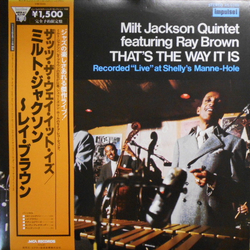 Milt Jackson Quintet Ray Brown That's The Way It Is VINYL LP - Reissue