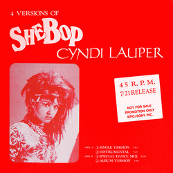Cyndi Lauper 4 Versions Of She Bop VINYL 12" - 45 RPM Maxi-Single Stereo