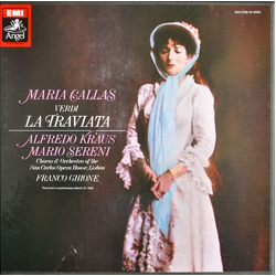 Alfredo Kraus Franco Ghione Giuseppe Verdi Maria Callas Mario Sereni La Traviata VINYL LP - Mono