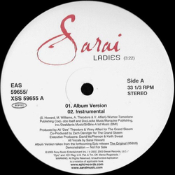 Sarai Ladies VINYL 12" - 33 ⅓ RPM Promo