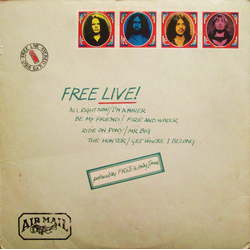 Free Free Live VINYL LP - Reissue UK