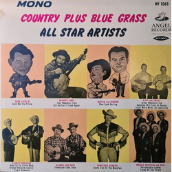 Various Country Plus Blue Grass - All Star Artists VINYL LP - Compilation Mono Japan