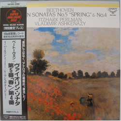 Itzhak Perlman Ludwig Van Beethoven Vladimir Ashkenazy Violin Sonatas No.5 "Spring" & No.4 VINYL LP - Stereo