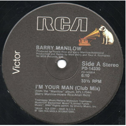 Barry Manilow I'm Your Man VINYL 12" - 33 ⅓ RPM Single Stereo