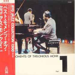 Thelonious Monk Best Moments Of Thelonious Monk Part 1 VINYL LP - Mono