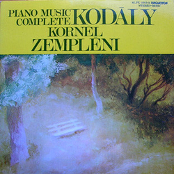 Kornél Zempléni Zoltán Kodály Piano Music Complete VINYL LP