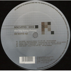 The Big Bang Theory Da Bomb EP VINYL 12" - EP