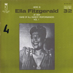 Ella Fitzgerald Here Is Ella Fitzgerald At Her Rare Of All Rarest Performances Vol. 1 VINYL LP - Compilation