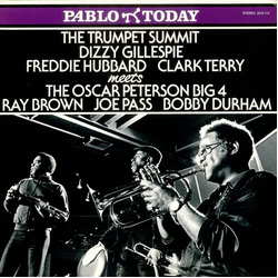 Clark Terry Dizzy Gillespie Freddie Hubbard The Oscar Peterson Big 4 The Trumpet Summit Meets The Oscar Peterson Big 4 VINYL LP - Stereo