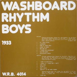 Washboard Rhythm Boys Washboard Rhythm Kings Williams' Washboard Band (2) Washboard Rhythm Boys 1933 VINYL LP - Compilation