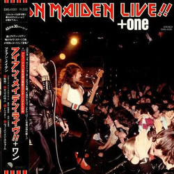Iron Maiden Live!! + One VINYL 12" - 45 RPM EP Misprint Stereo